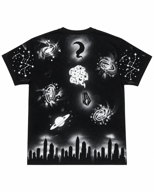 Space Tee — Black/White