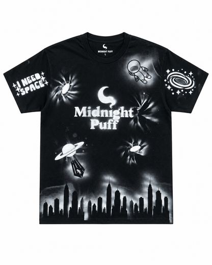 Space Tee — Black/White