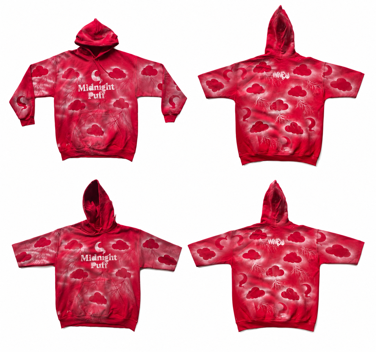 Midnight Puff™ Cloud Hoodie Fruit Punch Red